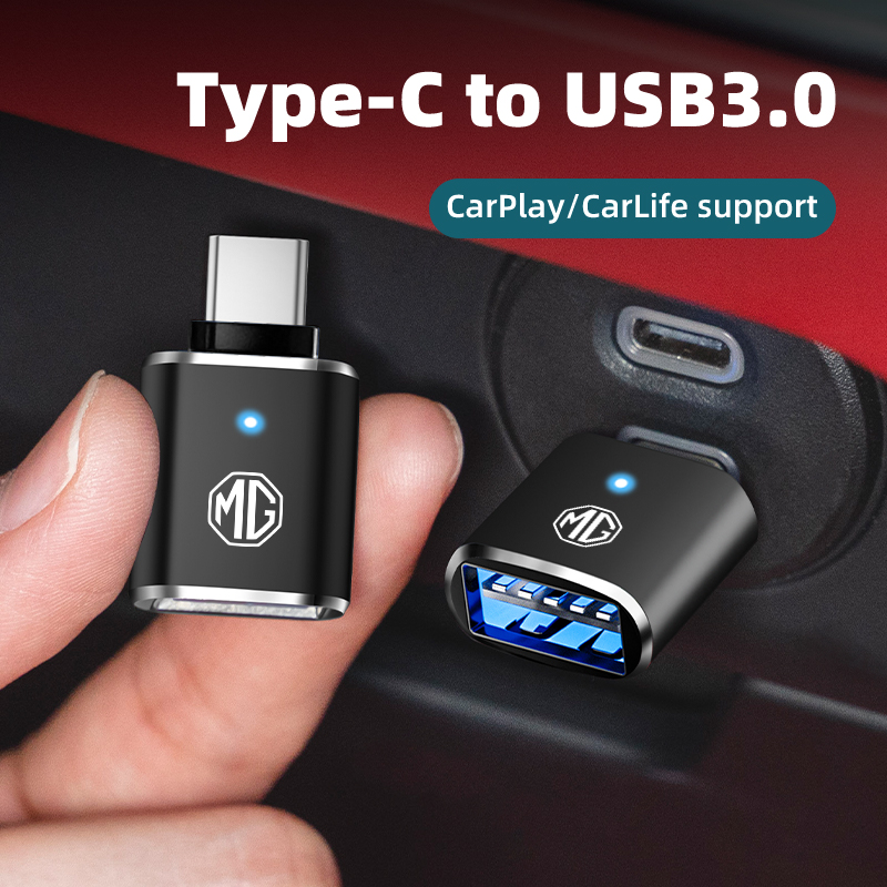 Tech Car Accessories - 車載LEDタイプC-USB 3.0アダプターケーブルコンバーター、モーリスガレージMG 6 3 5 7