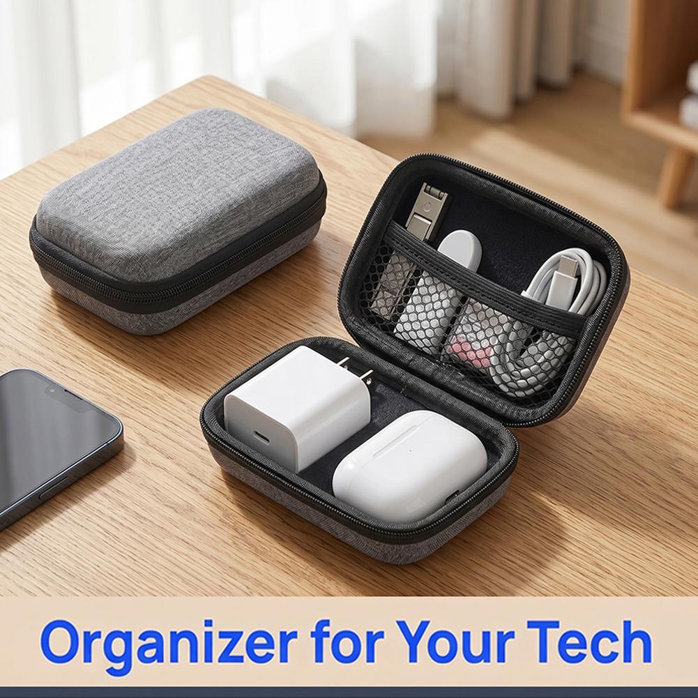 Cable Organizer Bag - ビジネスヘッドフォンバッグポータブルジッパーイヤホン収納バッグ充電ケーブルオーガナイザーバッグ小型デジタルアクセサリー収納ポーチ