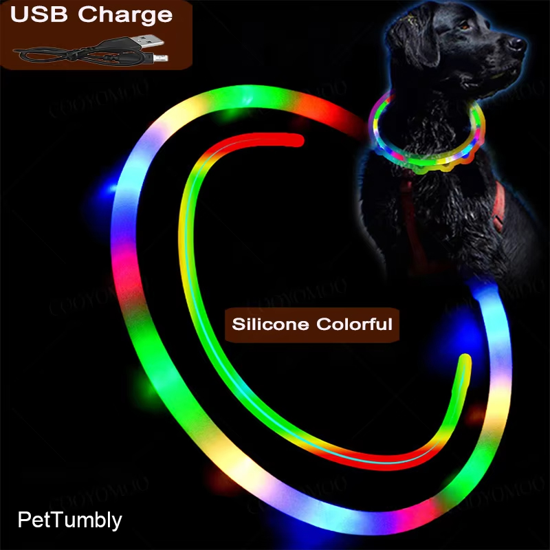 Tech Dog Accessories - 3 モード犬 Luminou 充電首輪 Led Usb