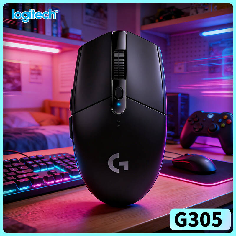 Tech Accessories Key - ロジクール技術搭載のG305ゲーミングマウス、12000 DPI HERO、6つのプログラマブルキー、250時間バッテリー、PCおよびMac対応アクセサリー