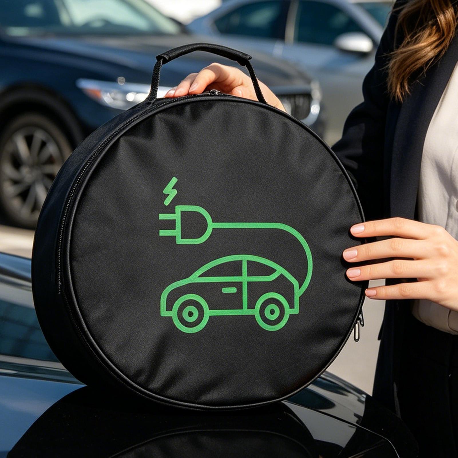 Cable Organizer Bag - EV充電ケーブル収納バッグ電気自動車充電器ボックス充電オーガナイザージャンパーケーブルバッグ防水難燃性オーガナイザー
