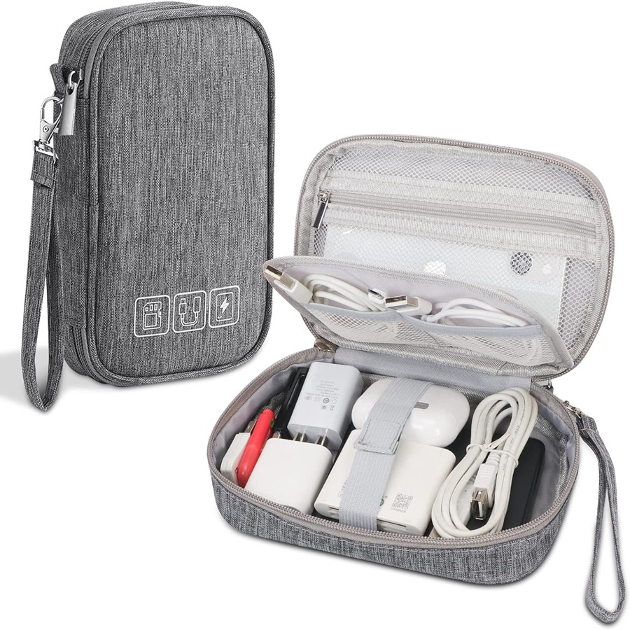 Tech Accessories Pouch - 卸売ケーブル収納袋電子オーガナイザーデジタル充電器ワイヤー USB 電源ポーチポータブルトラベルアクセサリー用品
