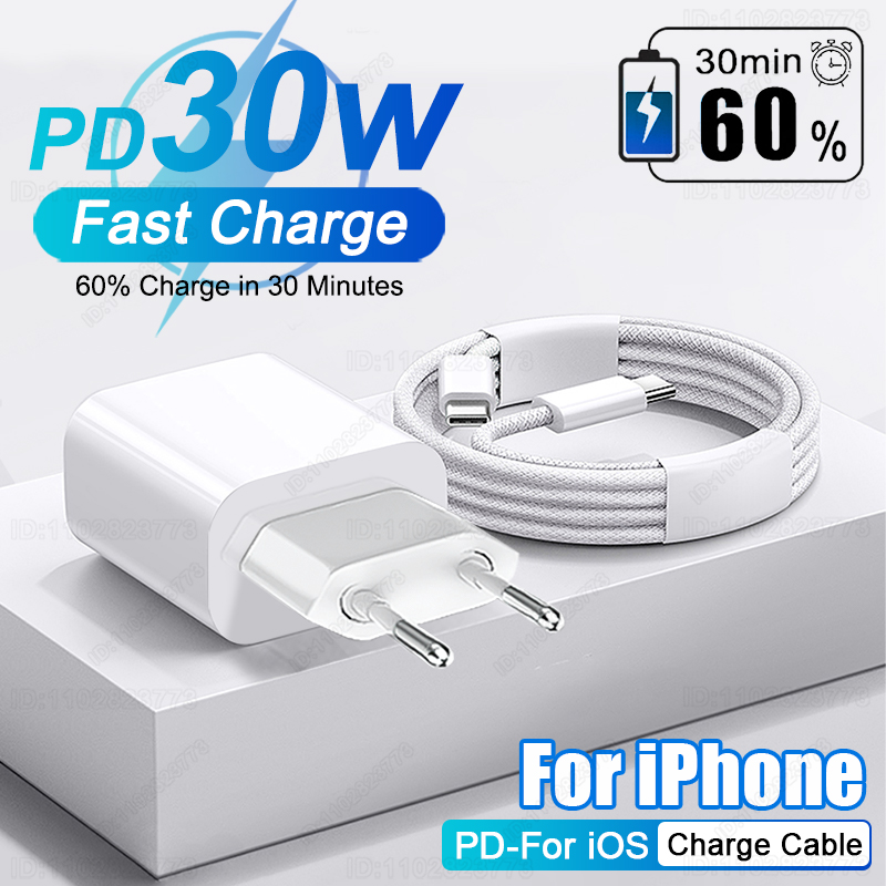 Tech Accessories Apple - PD 30W急速充電器iPhone用15 11 12 13 14