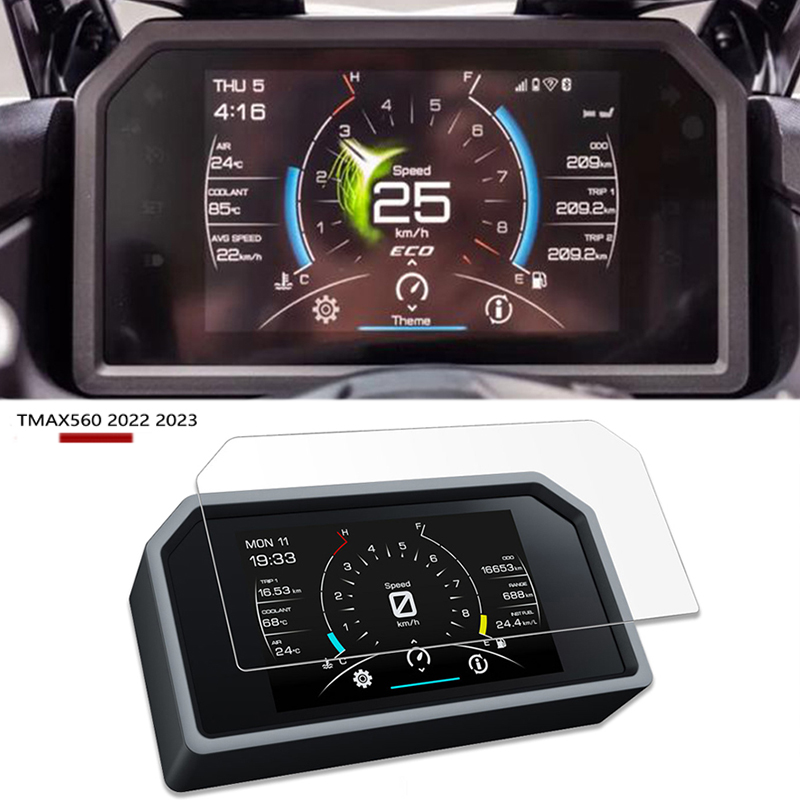 Tech Accessories 2022 - 二輪車用スクリーンプロテクター,二輪車用傷防止フィルム,インストルメントクラスター,二輪車用アクセサリー,ヤマハtmax560,tmax 560, 2022