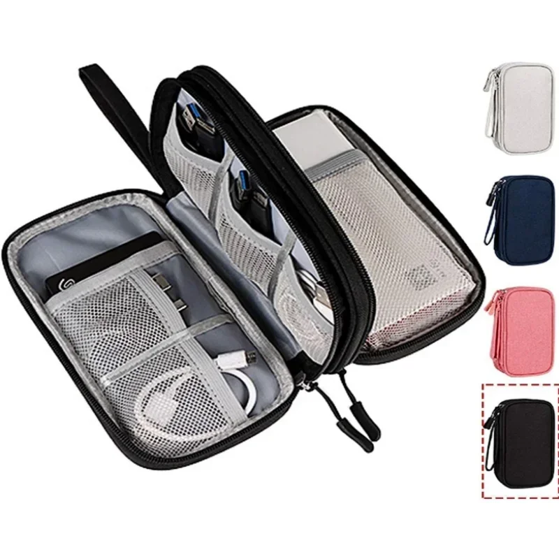 Cable Organizer Bag - トラベルケーブルバッグ ポータブルデジタル収納ポーチ 充電器 データケーブル USBバッグ オーガナイザー