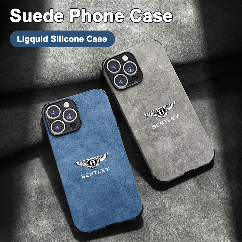 Tech Accessories Apple - B-Bentley-Bロゴ スエード オールインワン スマホケースカバー Bentley iPhone