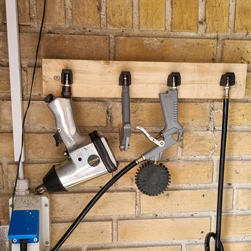 Tech Accessories Holder - 4個入り空気圧工具壁掛けホルダーセット、3Dプリント製ハンガーブラケット、ガレージ/作業場収納オーガナイザー用