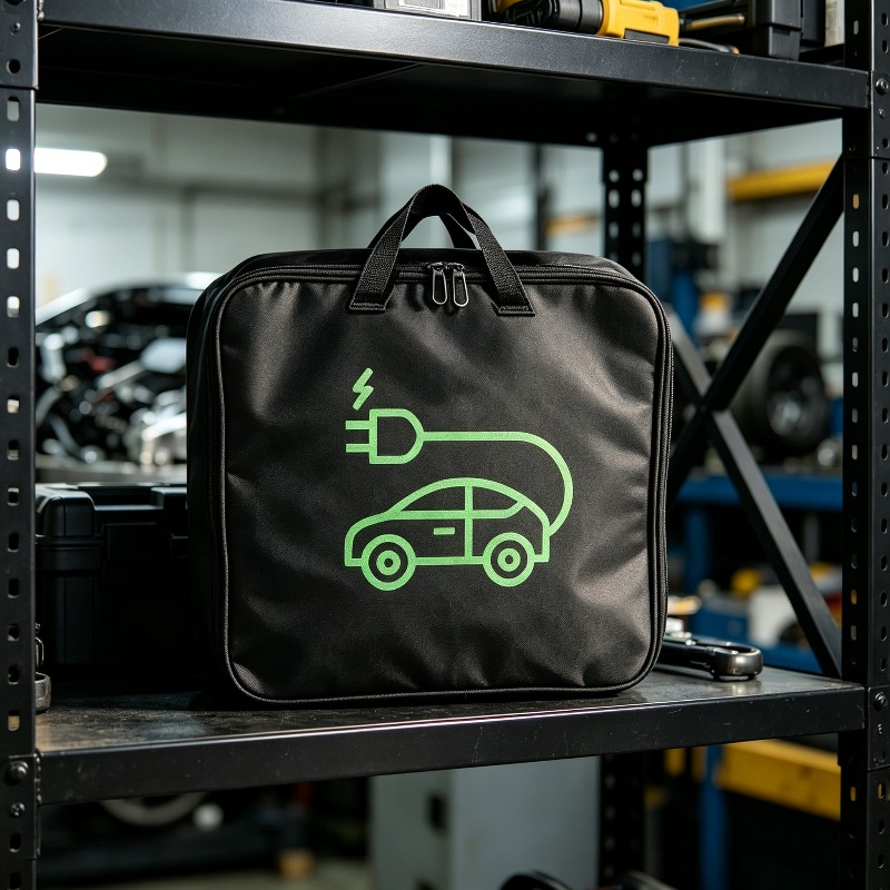 Cable Organizer Bag - 収納バッグ電気自動車充電器防水カーバッテリーケーブルハンドル付きバッグEV車充電ガン収納オーガナイザーカーアクセサリー
