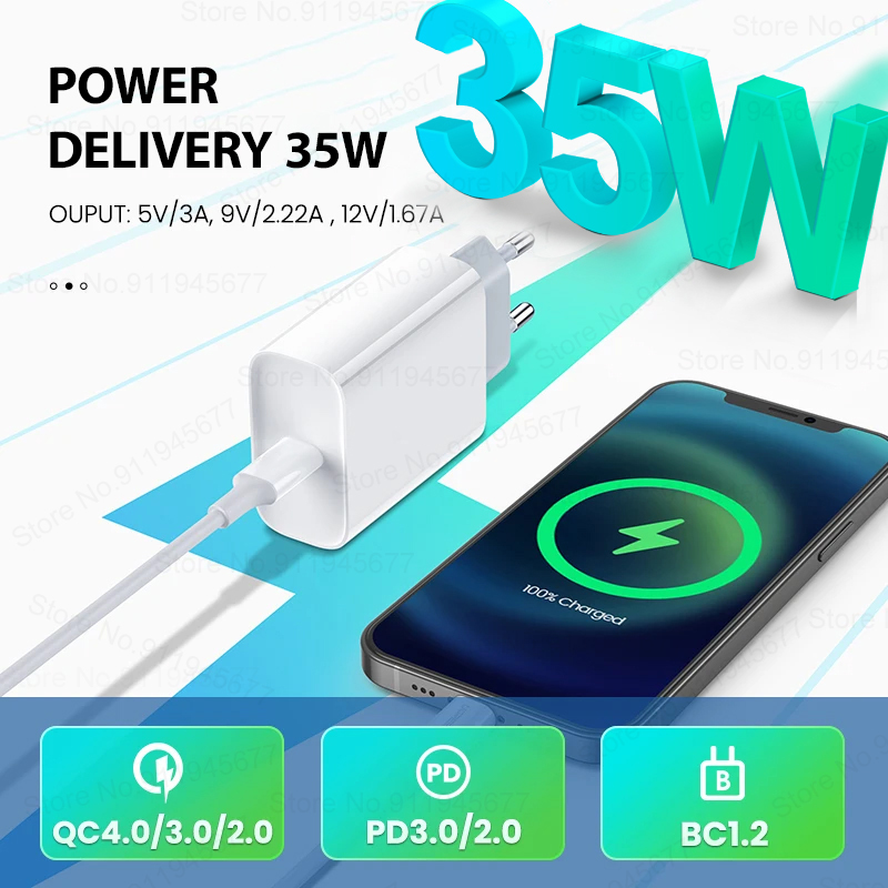 For Apple iPhone用急速充電器,35w,13  - Tech Accessories Apple のレビューと価格