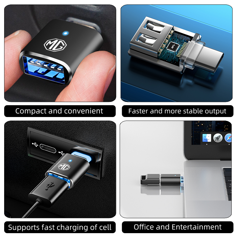 車載LEDタイプC-USB 3.0アダプターケーブルコンバー - Tech Car Accessories のレビューと価格
