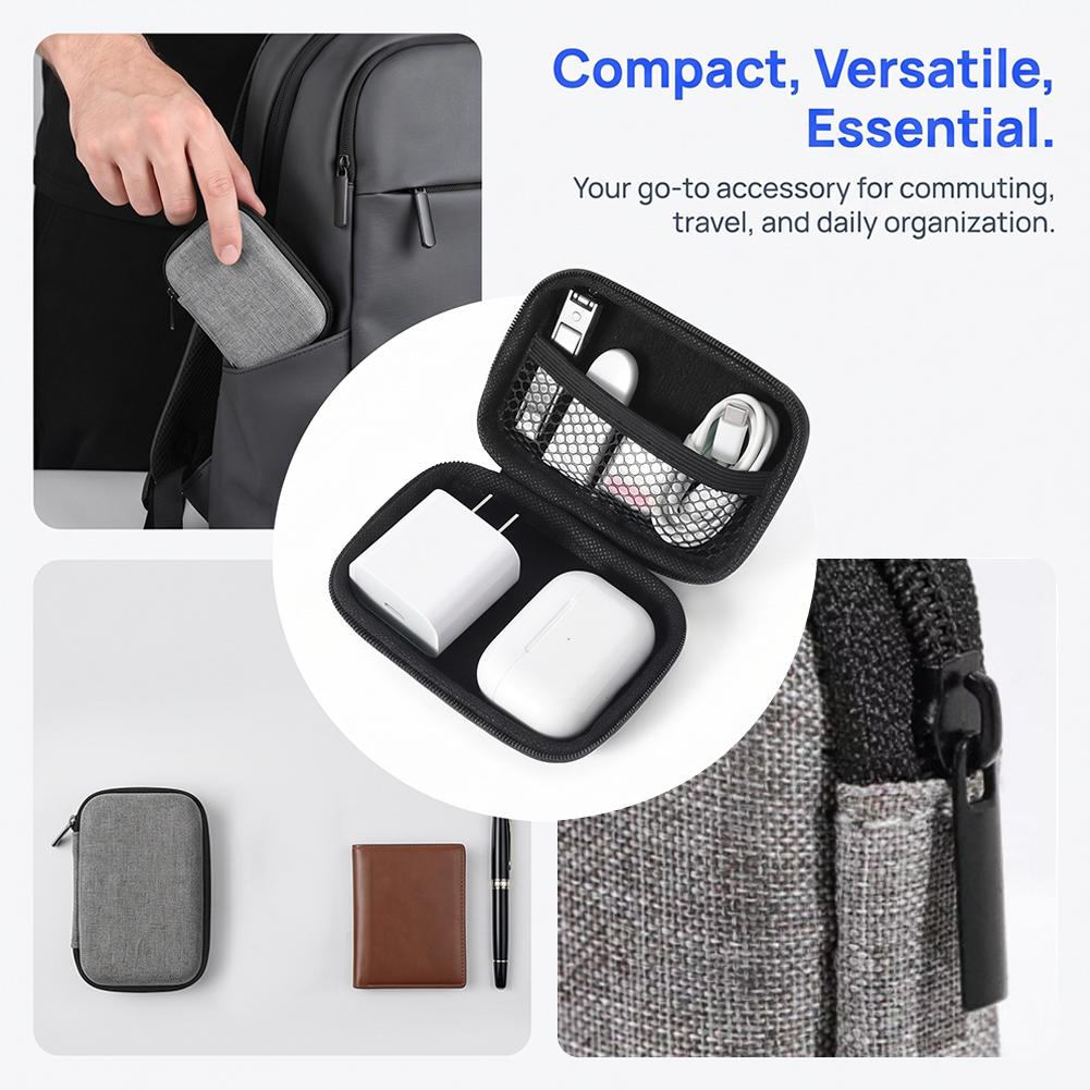 ビジネスヘッドフォンバッグポータブルジッパーイヤホン収納バッ - Cable Organizer Bag のレビューと価格