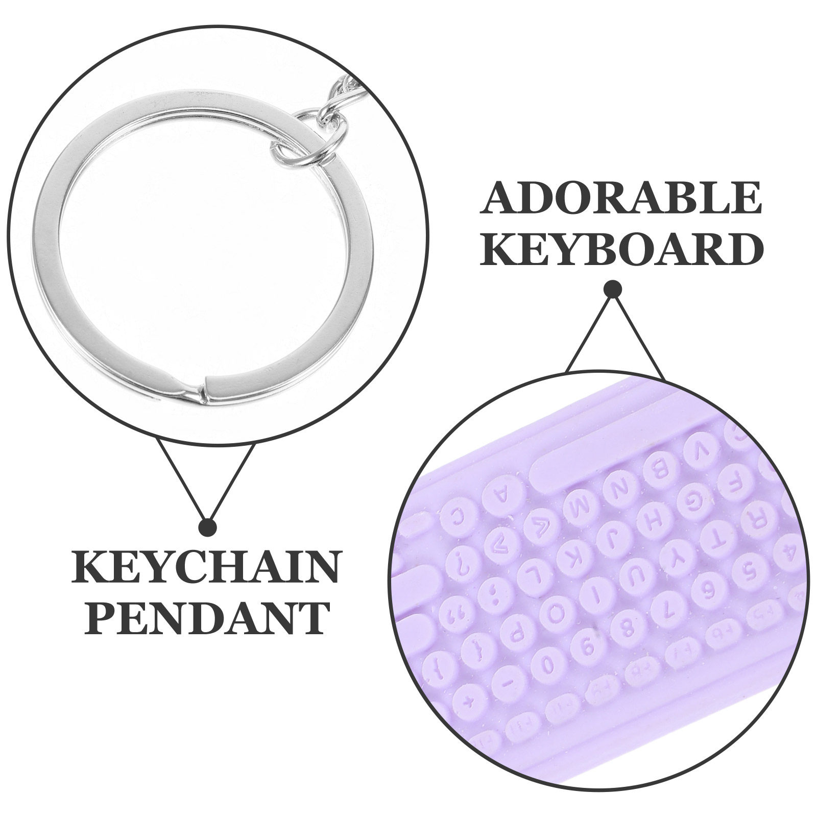 ミニキーボードとマウスのキーホルダー、かわいいテックチャーム - Tech Accessories Key のレビューと価格