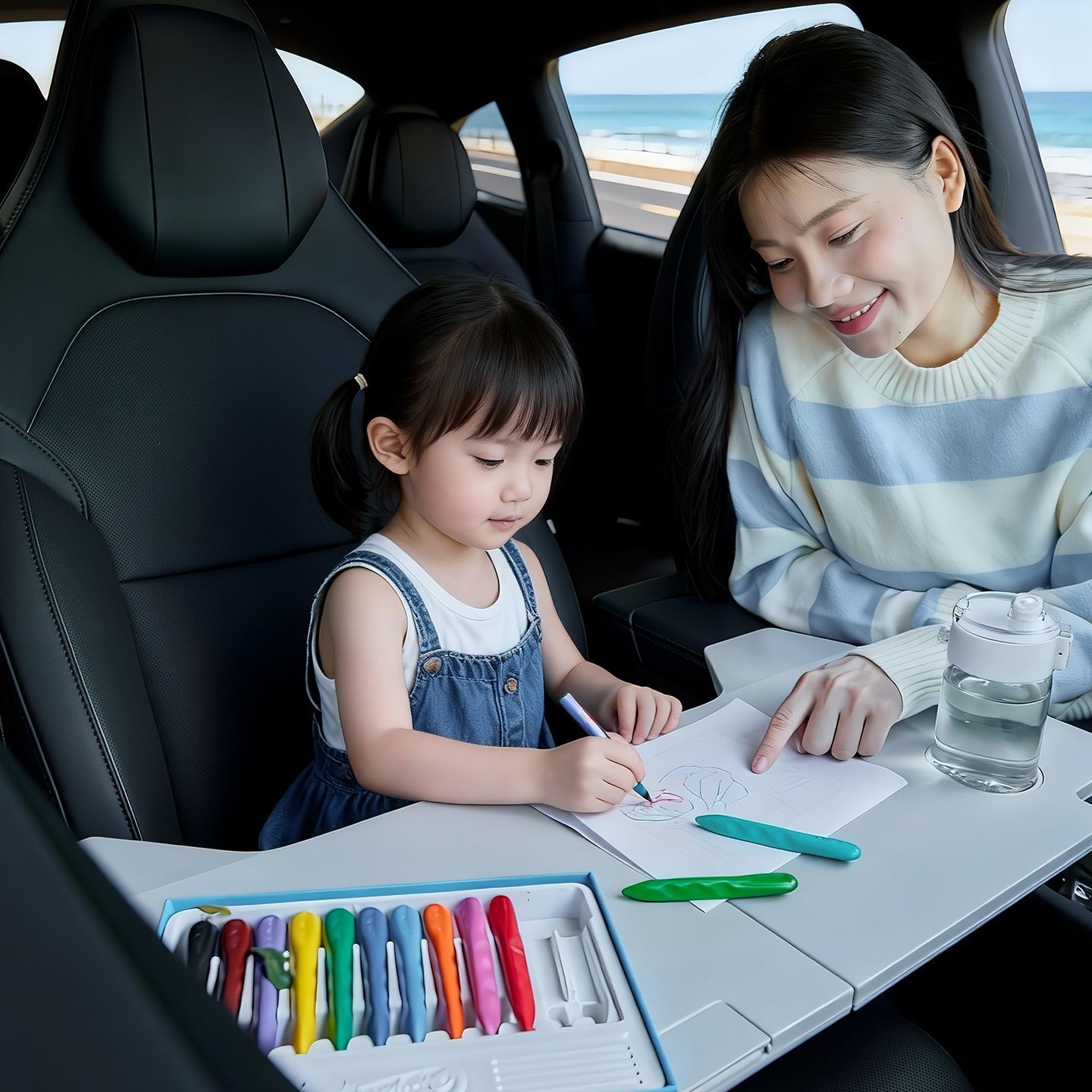 折りたたみ式車用デスク テスラモデル 3/Y/S/X 多機能 - Tech Car Accessories のレビューと価格
