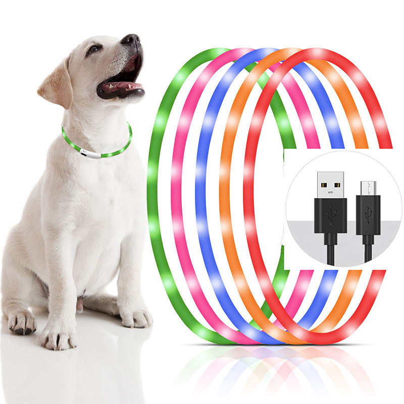 シリコン LED 犬用首輪 充電式 4 つの動作モード より - Tech Dog Accessories のレビューと価格