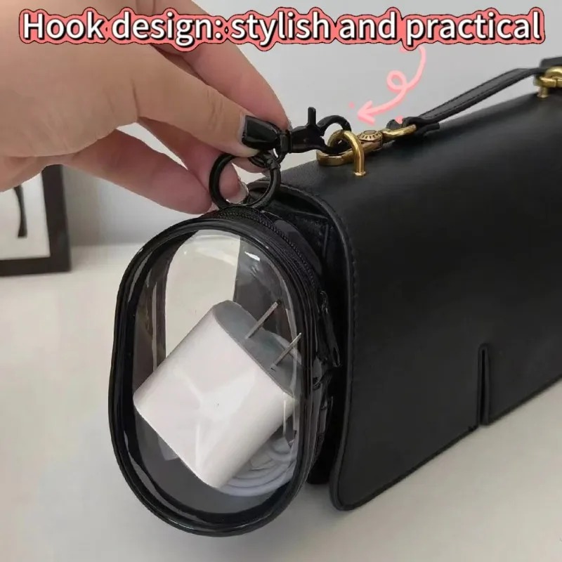 携帯用防水データケーブル収納バッグ 透明PVC多機能オーガナ - Cable Organizer Bag のレビューと価格