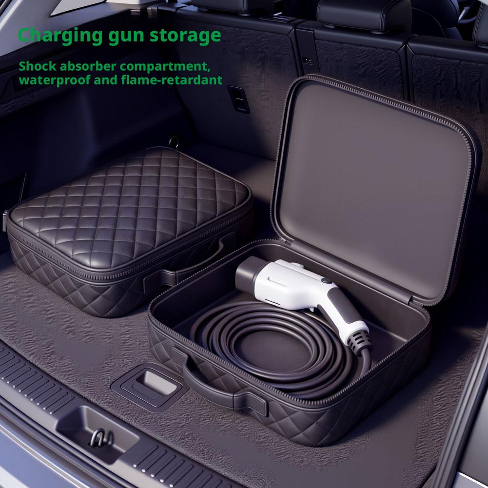 EV 車の充電ケーブル収納袋ラウンド/スクエア充電ユニットバ - Cable Organizer Bag のレビューと価格