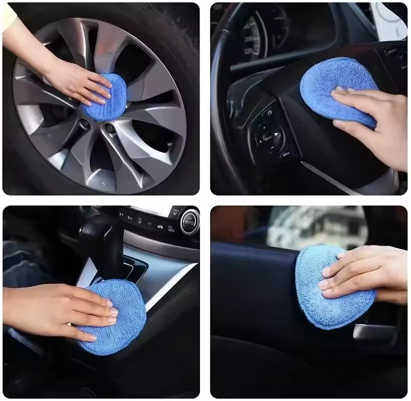 10個入り ソフトマイクロファイバー製 車用ワックスアプリケ - Tech Car Accessories のレビューと価格
