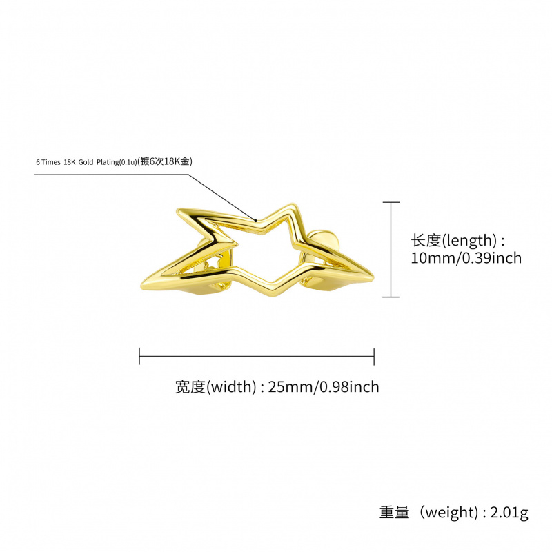 Y2K サイバーパンク光沢のある幾何学的な星五芒星歯キャップ - Y2K Tech Accessories のレビューと価格