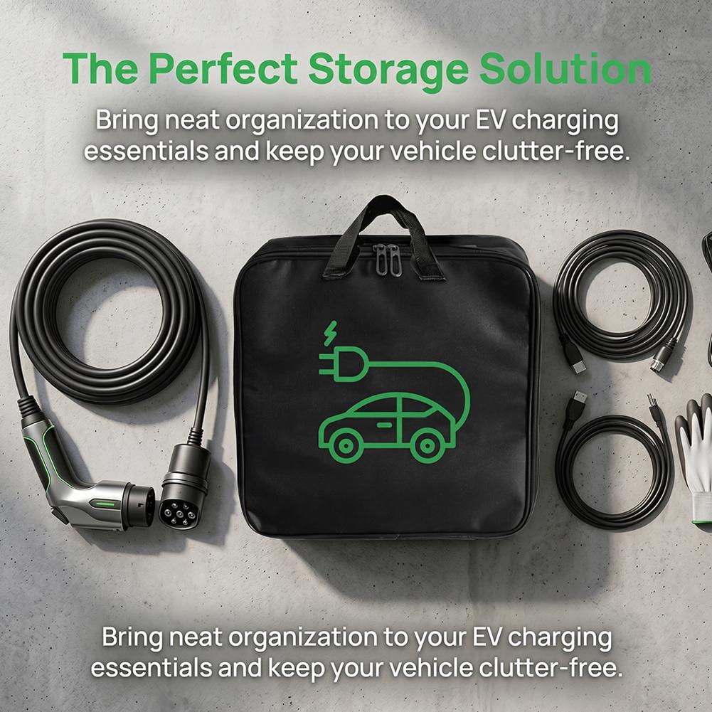 1Pc 新しい電気自動車充電器収納袋防水車のバッテリーケーブ - Cable Organizer Bag のレビューと価格