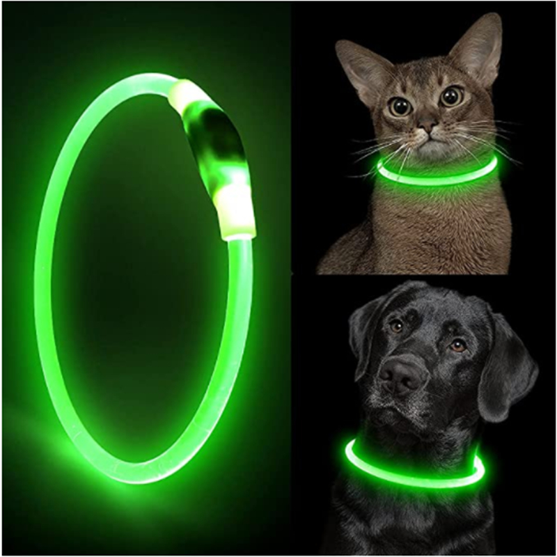 Led ライト犬の首輪取り外し可能な光る USB 充電発光リ - Tech Dog Accessories のレビューと価格