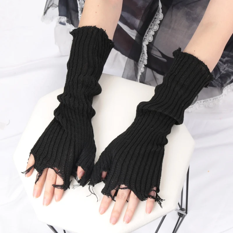 ユニセックスニットの破れたオーバースリーブ、暖かい腕の袖、ボ - Tech Wear Accessories のレビューと価格