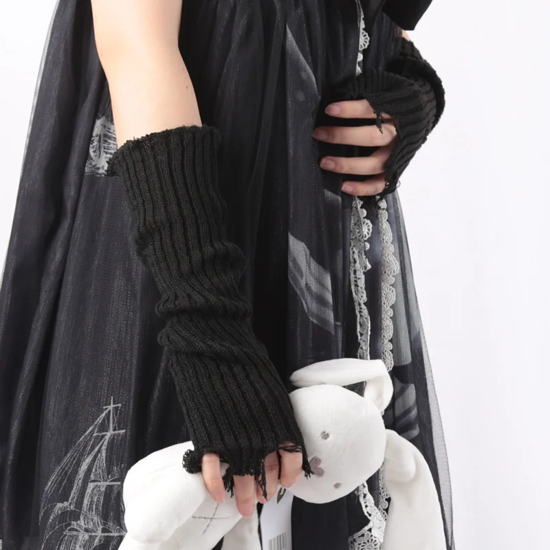 ユニセックスニットの破れたオーバースリーブ、暖かい腕の袖、ボ - Tech Wear Accessories のレビューと価格
