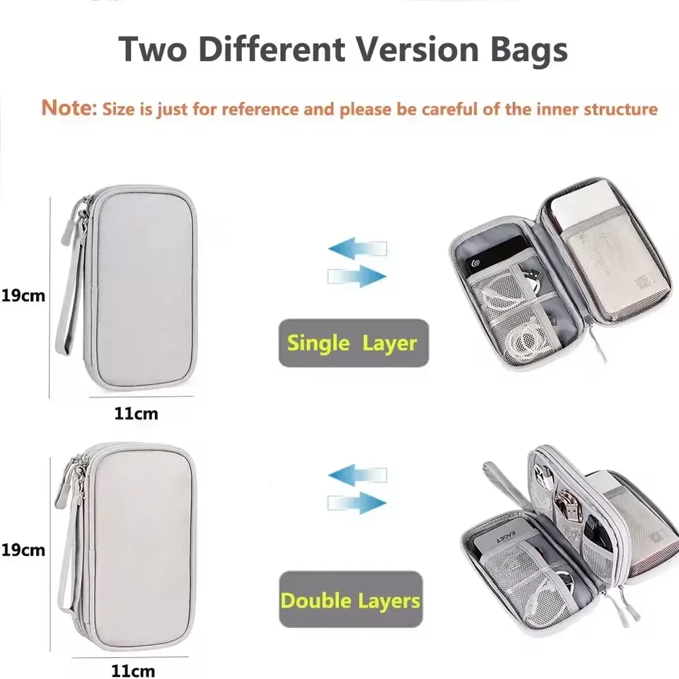 トラベルケーブルバッグ ポータブルデジタル収納ポーチ 充電器 - Cable Organizer Bag のレビューと価格