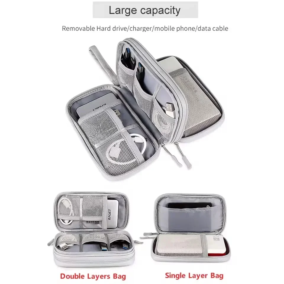 トラベルケーブルバッグ ポータブルデジタル収納ポーチ 充電器 - Cable Organizer Bag のレビューと価格