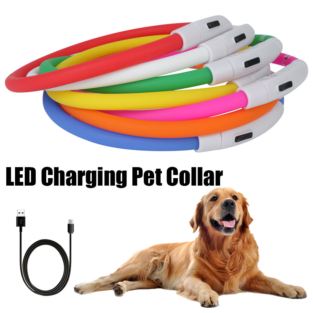 LED USB犬の首輪,点滅,光沢のある防止,夜の安全性,照 - Tech Dog Accessories のレビューと価格