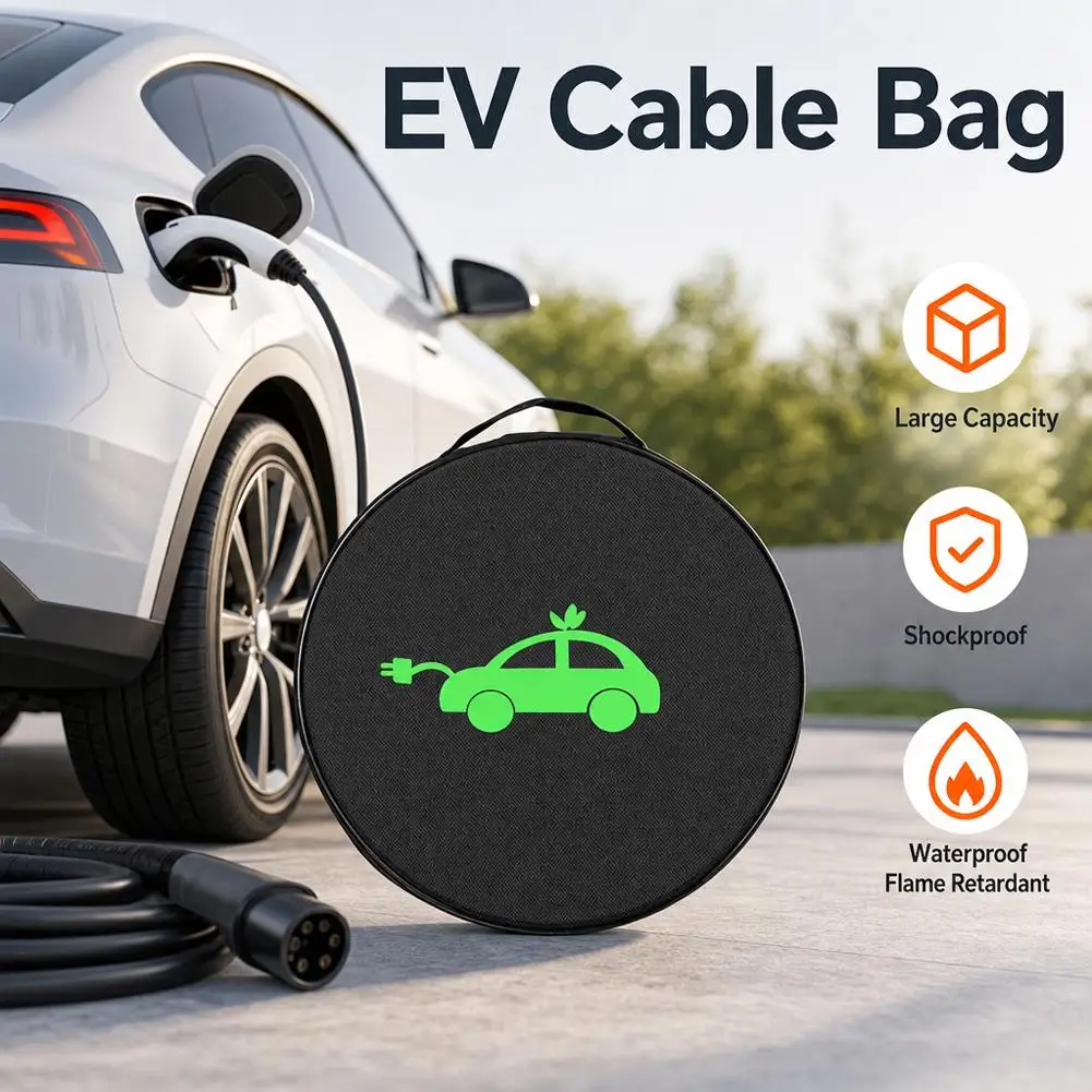 新しい車の充電器収納袋車の収納袋ジャンパーケーブルバッグケー - Cable Organizer Bag のレビューと価格