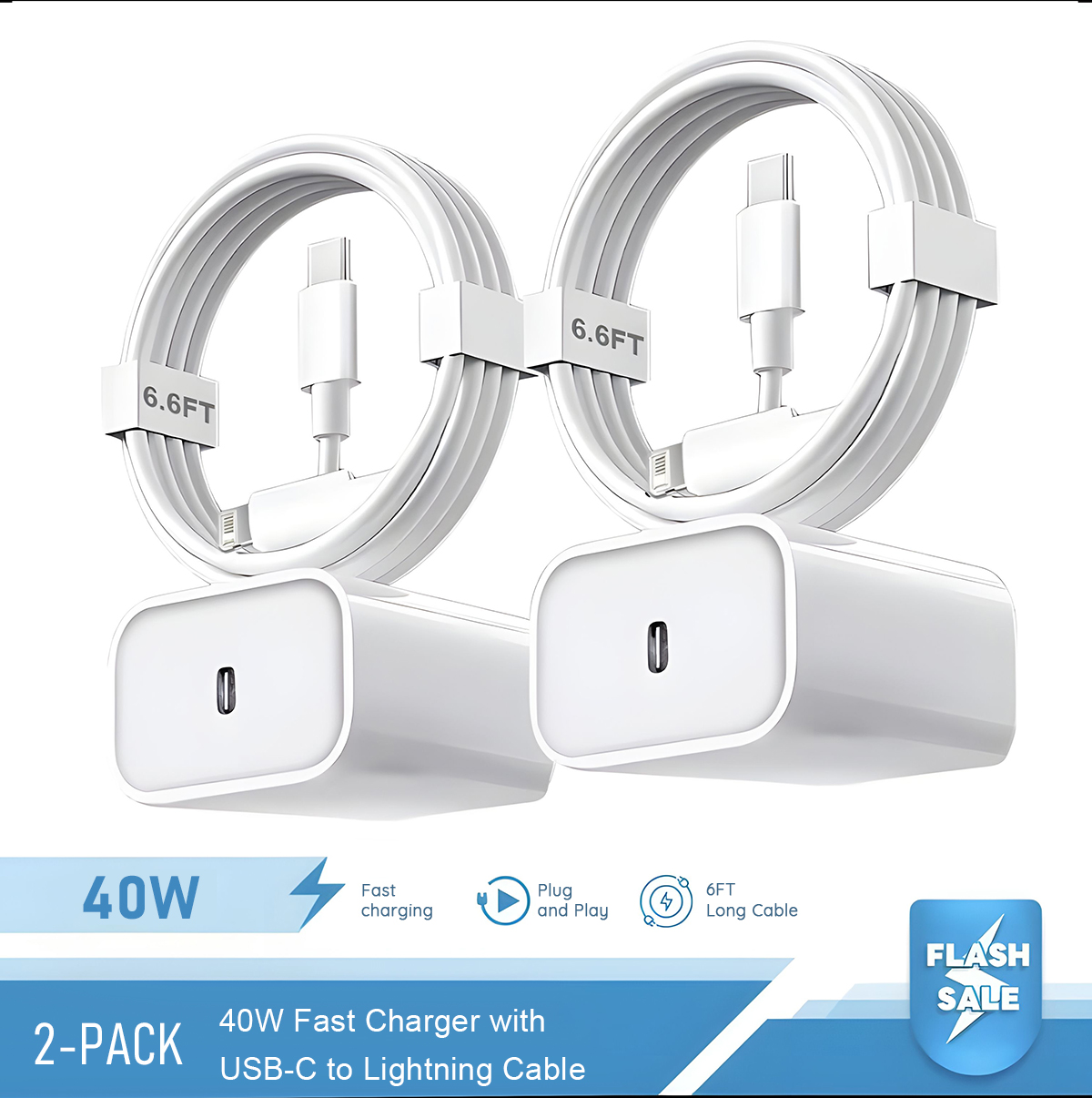 2-4セット 40W急速充電器 iPhone 14 13 1 - Tech Accessories Apple のレビューと価格