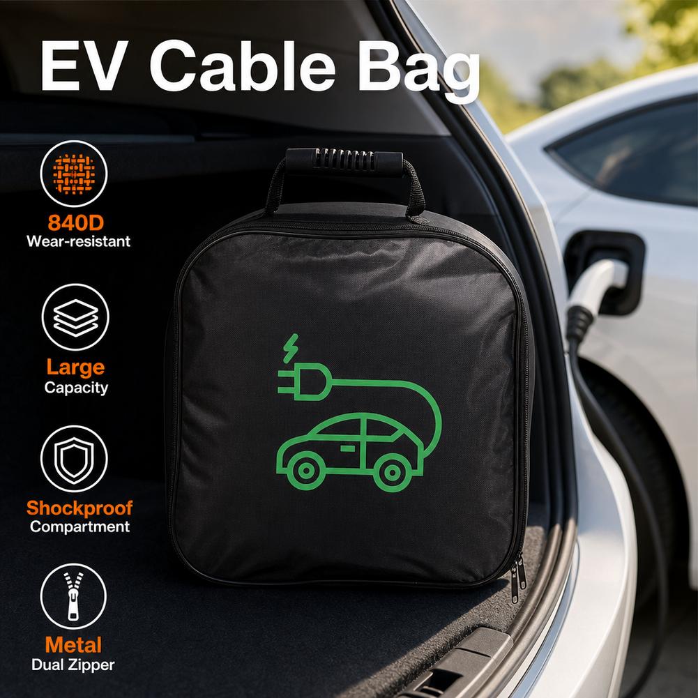 1pc ポータブル防水 EV 充電器収納バッグ ハンドル付き - Cable Organizer Bag のレビューと価格