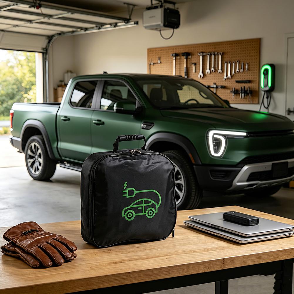 1pc ポータブル防水 EV 充電器収納バッグ ハンドル付き - Cable Organizer Bag のレビューと価格