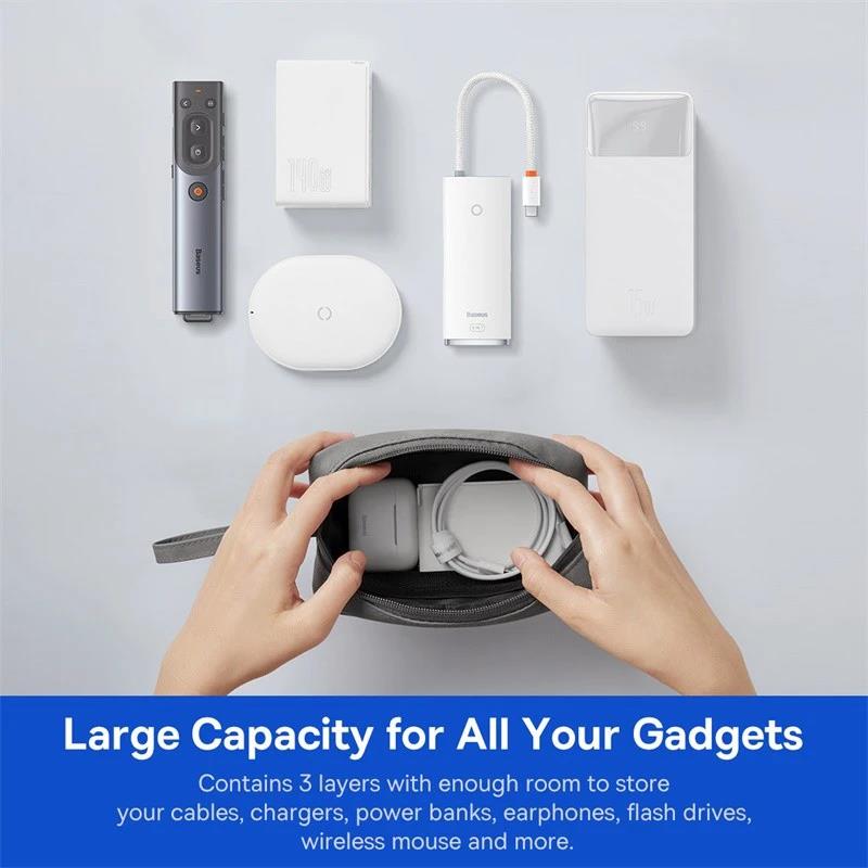 携帯電話防水バッグ旅行用充電器ケーブル収納ケース iPhon - Cable Organizer Bag のレビューと価格