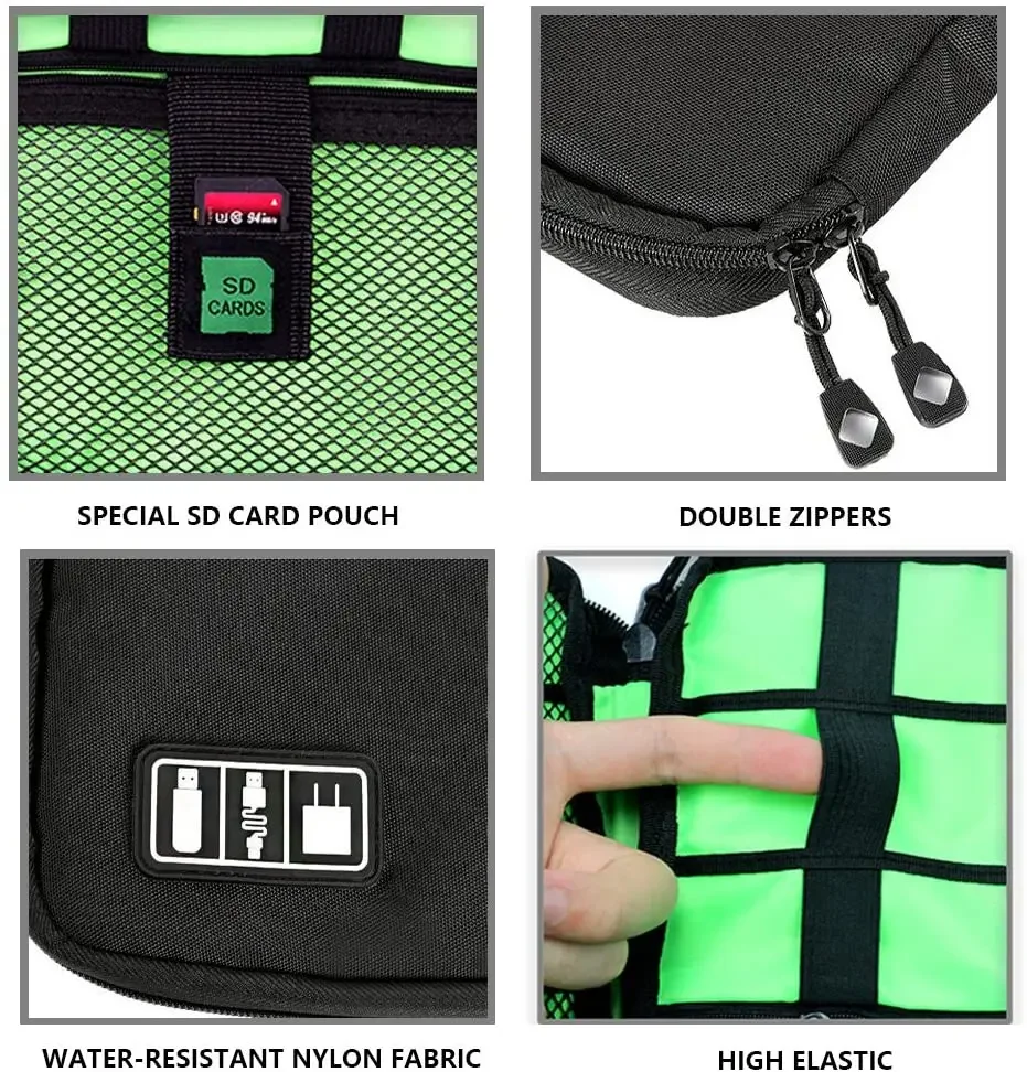 ケーブルオーガナイザー収納バッグシステムキットケース USB - Cable Organizer Bag のレビューと価格