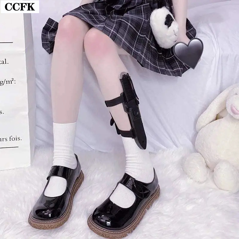 女の子のためのゴスレッグリング,ナイフプロテクター,原宿lo - Tech Wear Accessories のレビューと価格